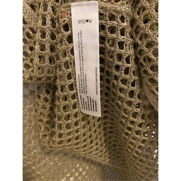 Eileen Fisher Open Stitch Longline Organic Linen Cardigan Sz XL - Picture 7 of 13